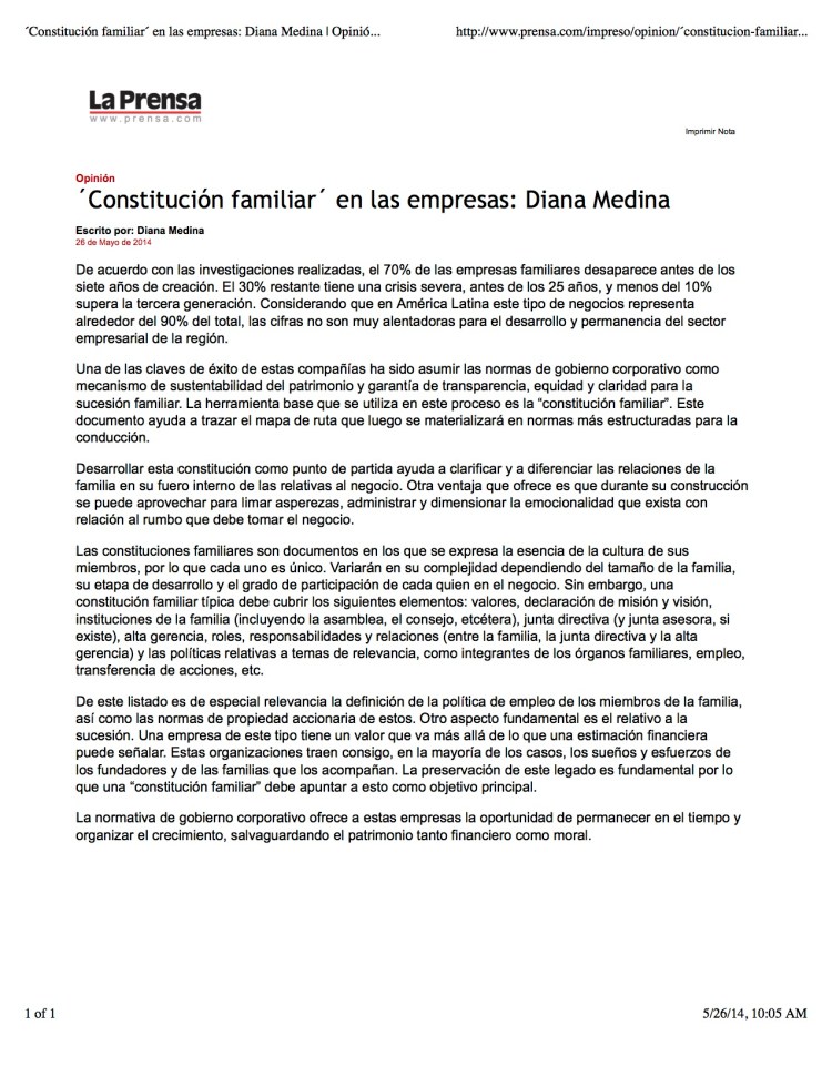 La Constitución Familiar